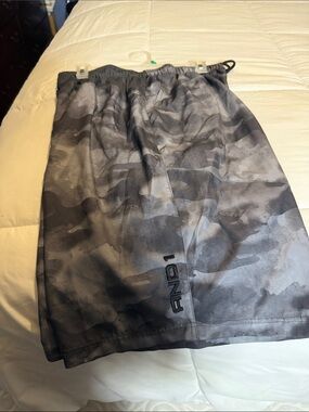 And1 Gray Camo Men's Basketball Shorts